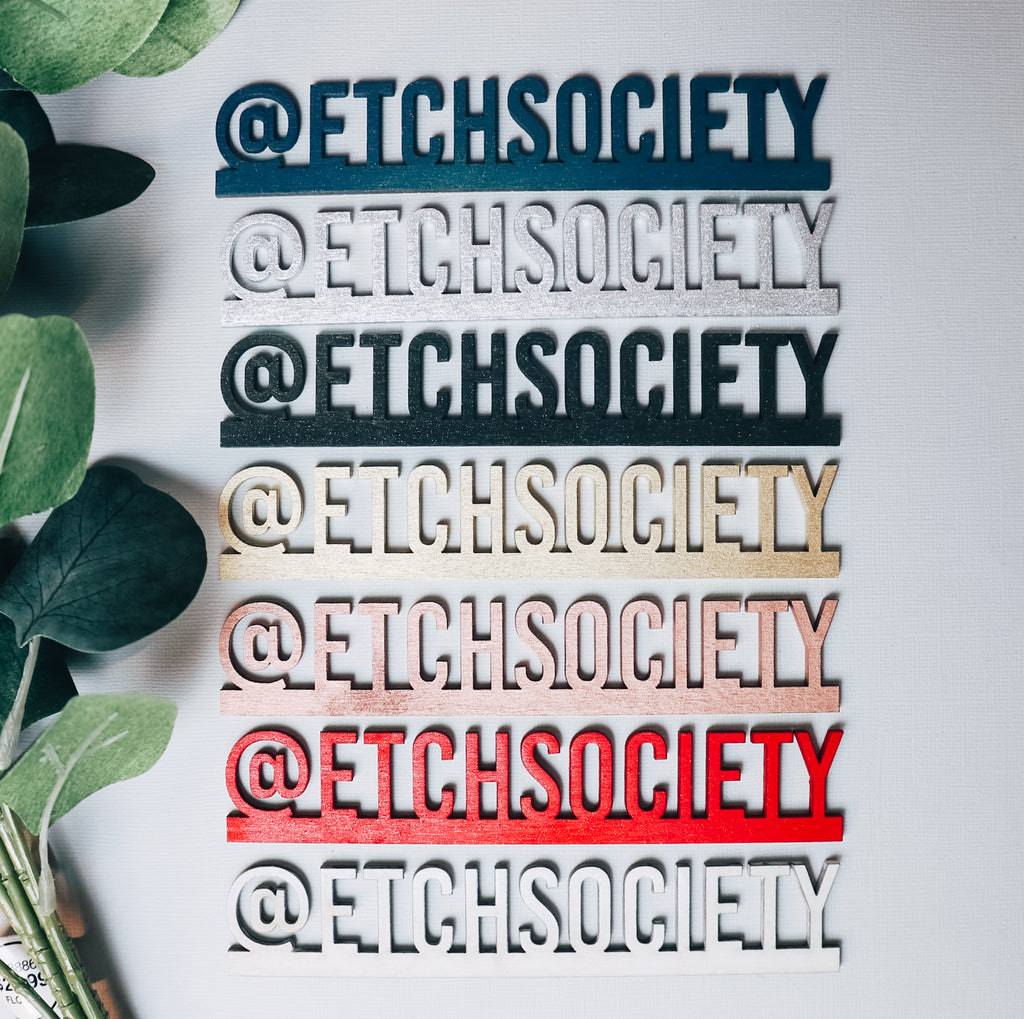 Custom Instagram, Business & Social Media Name Wood Cutout | BFCM - Etch Society Etch Society Wood Signs