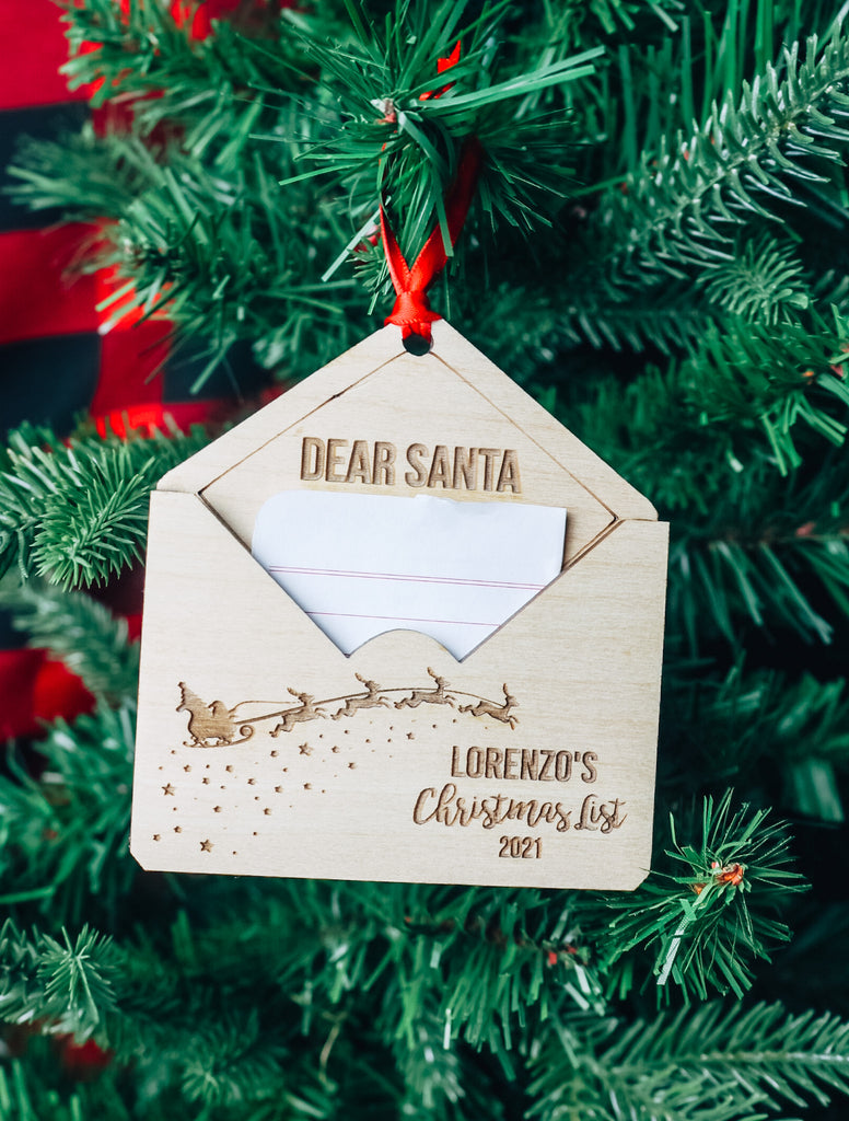 Christmas Wooden Christmas Kids Wish List Ornament | BFCM - Etch Society Etch Society Holiday Ornaments
