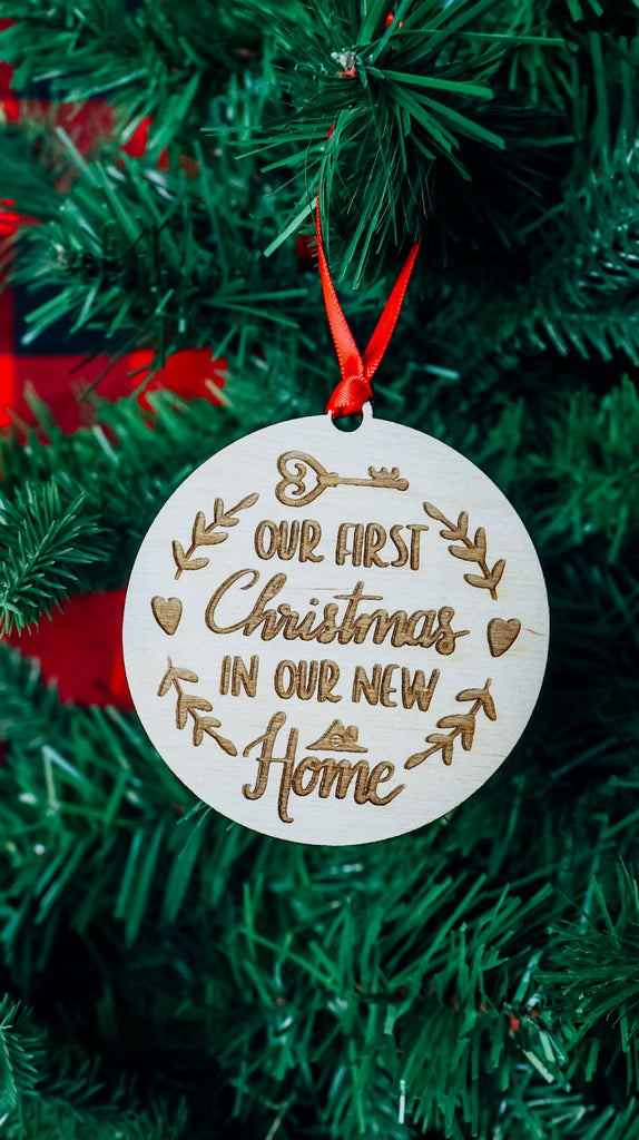 Our First Christmas In Our New House | Christmas Ornament | BFCM - Etch Society Etch Society Holiday Ornaments