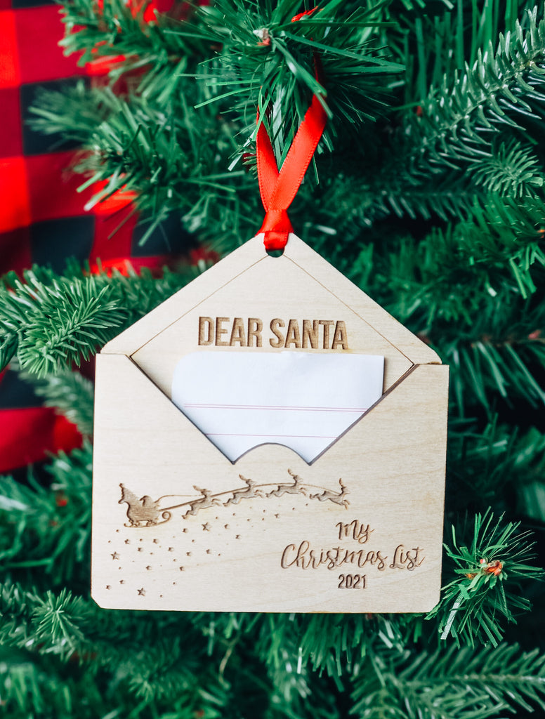 Christmas Wooden Christmas Kids Wish List Ornament | BFCM - Etch Society Etch Society Holiday Ornaments