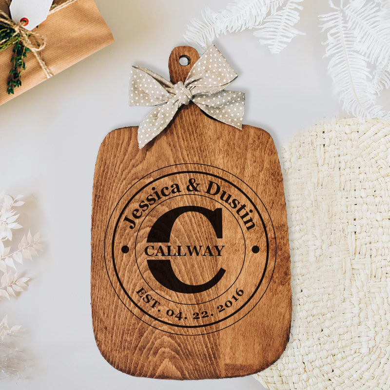 Engraved Wooden Wedding Circle Gift Tags
