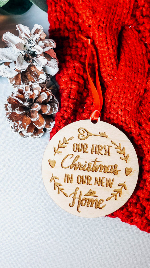Our First Christmas In Our New House | Christmas Ornament | BFCM - Etch Society Ornament Only Etch Society Holiday Ornaments